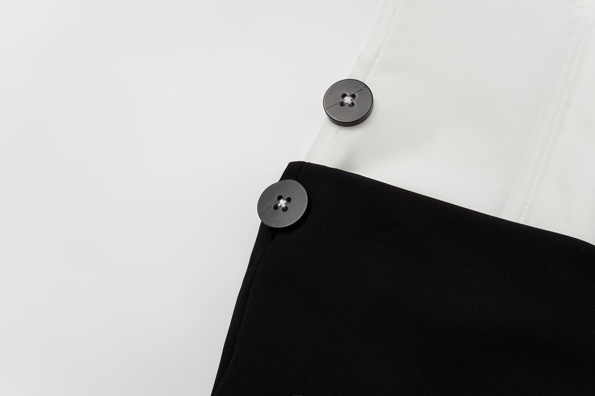 Corset Waist Blouse + Asymmetric Waistband Long Skirt Set