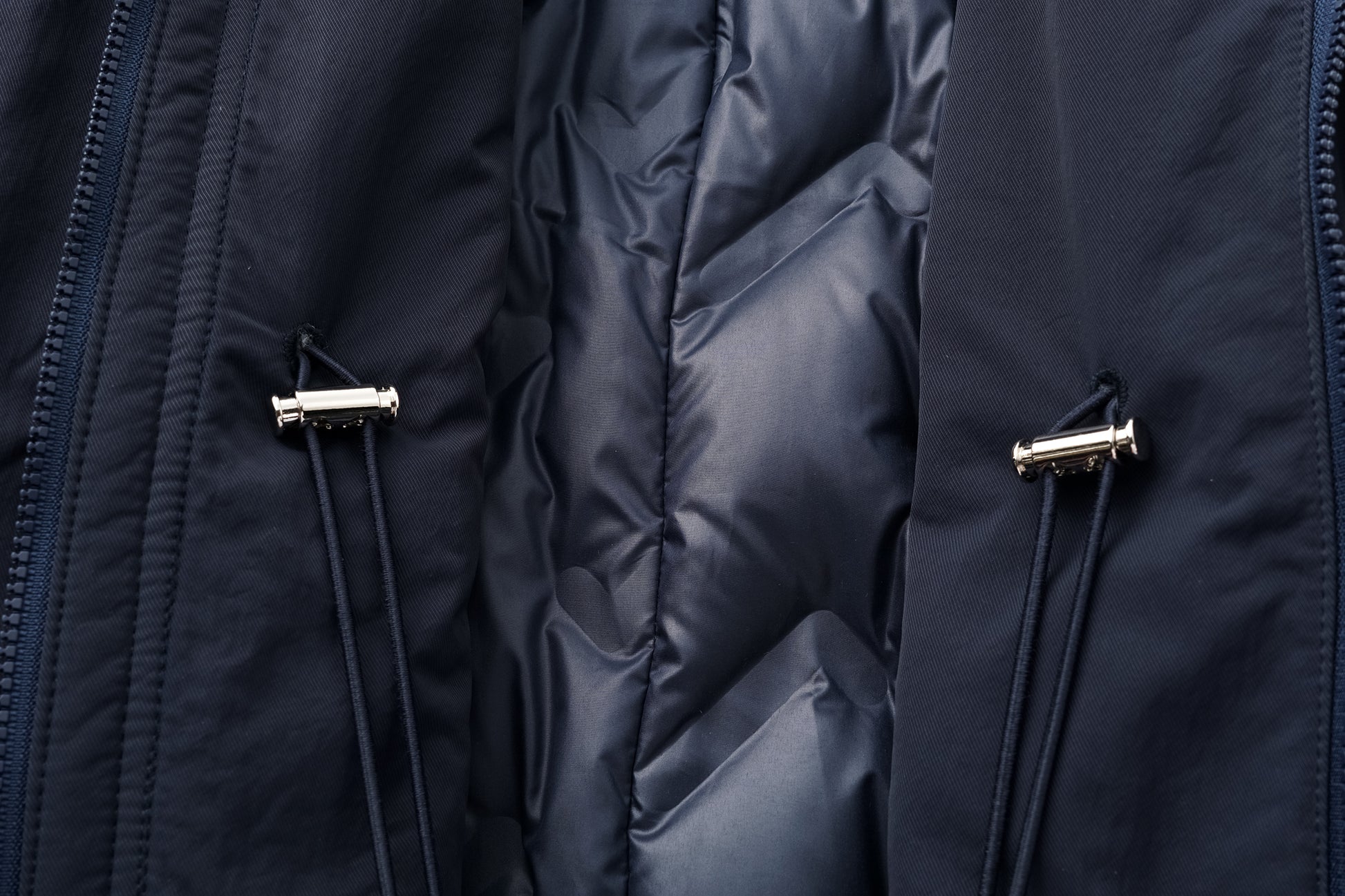 Trench DNA Stand Collar Drawstring Long Down Coat