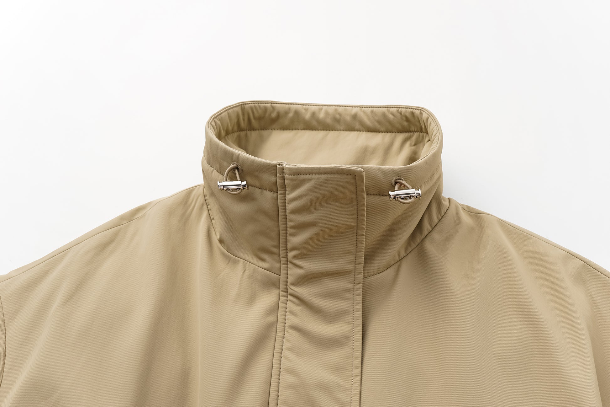 Trench DNA Stand Collar Drawstring Long Down Coat