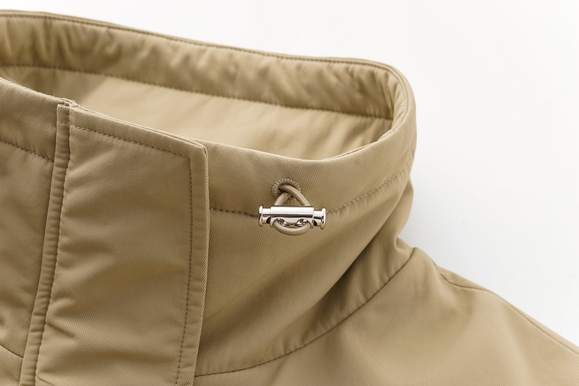 Trench DNA Stand Collar Drawstring Long Down Coat