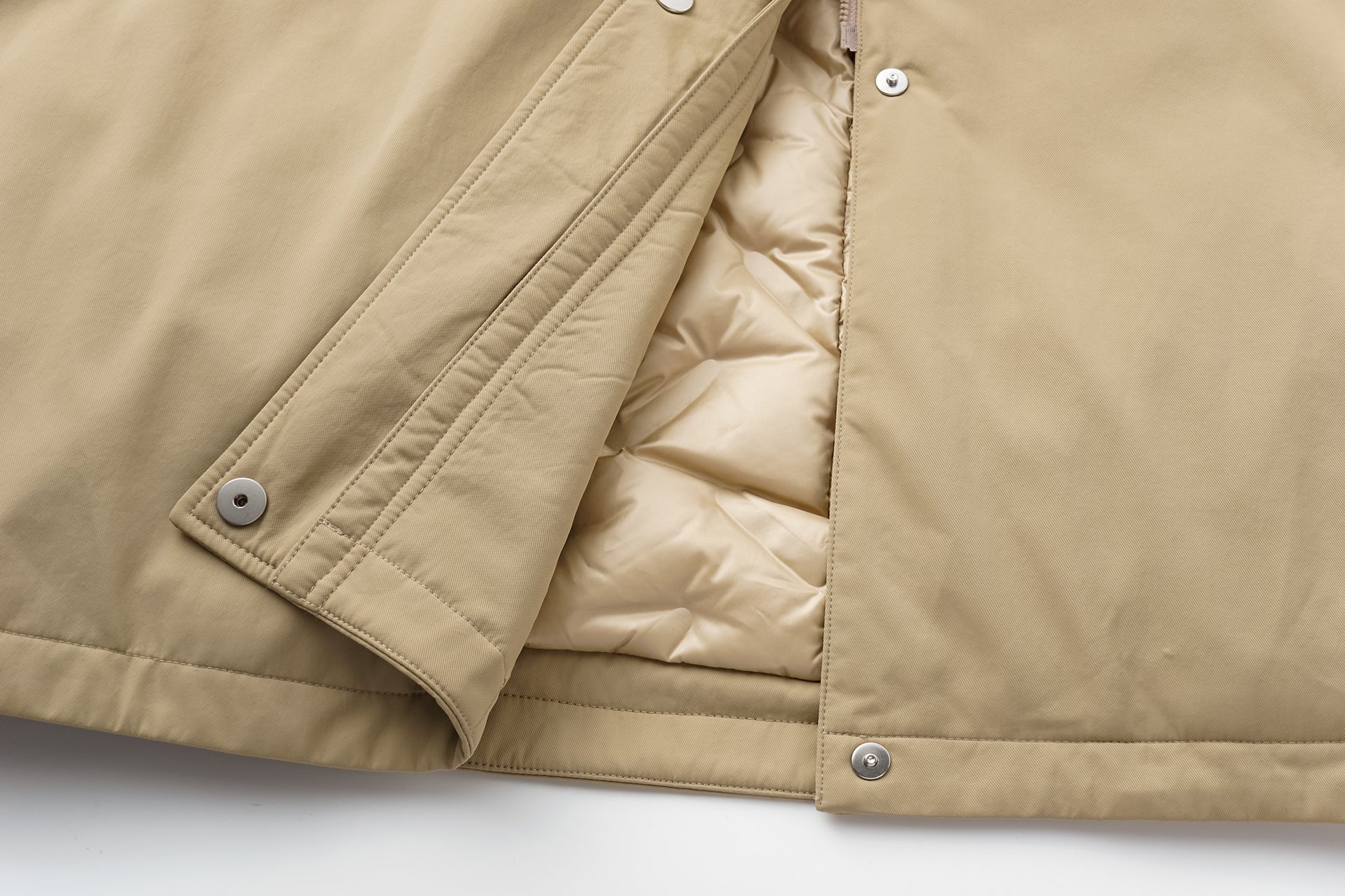 Trench DNA Stand Collar Drawstring Long Down Coat