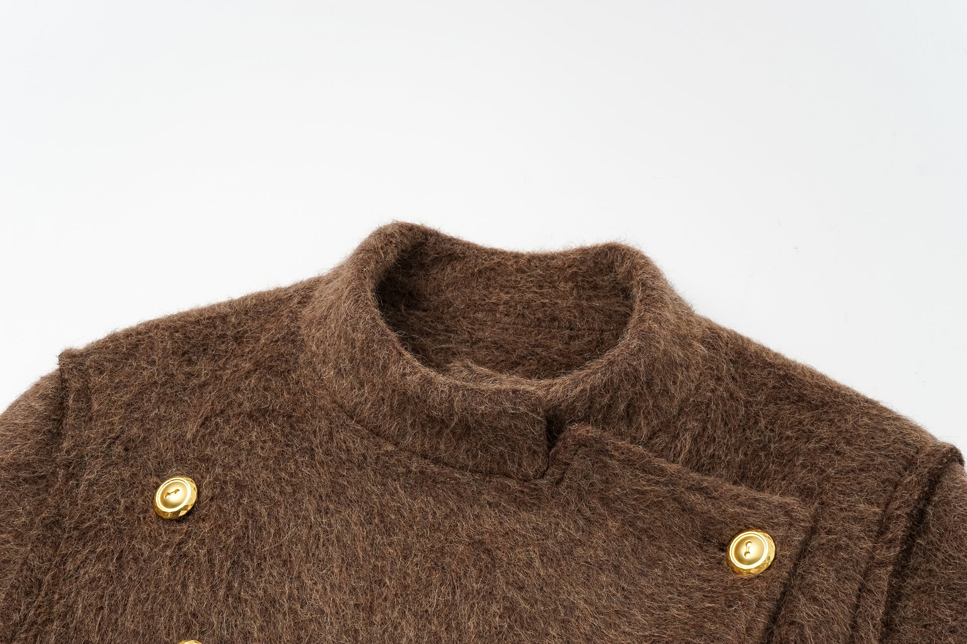 Stand Collar Tie-Waist X-Silhouette Long Coat