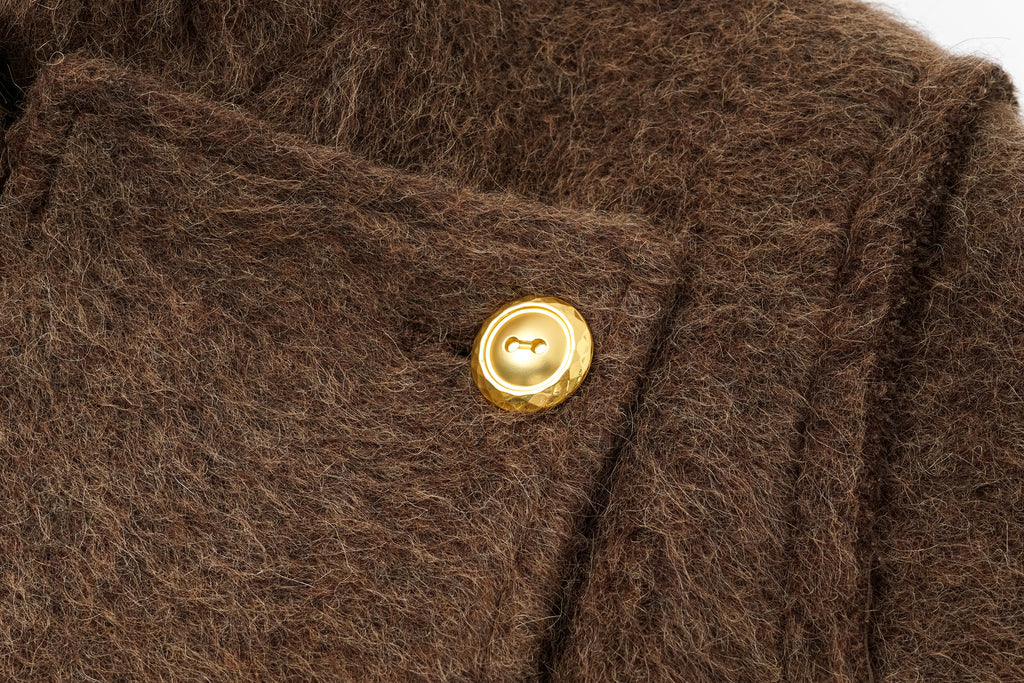 Stand Collar Tie-Waist X-Silhouette Long Coat