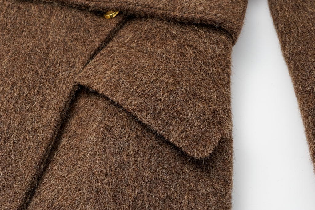 Stand Collar Tie-Waist X-Silhouette Long Coat