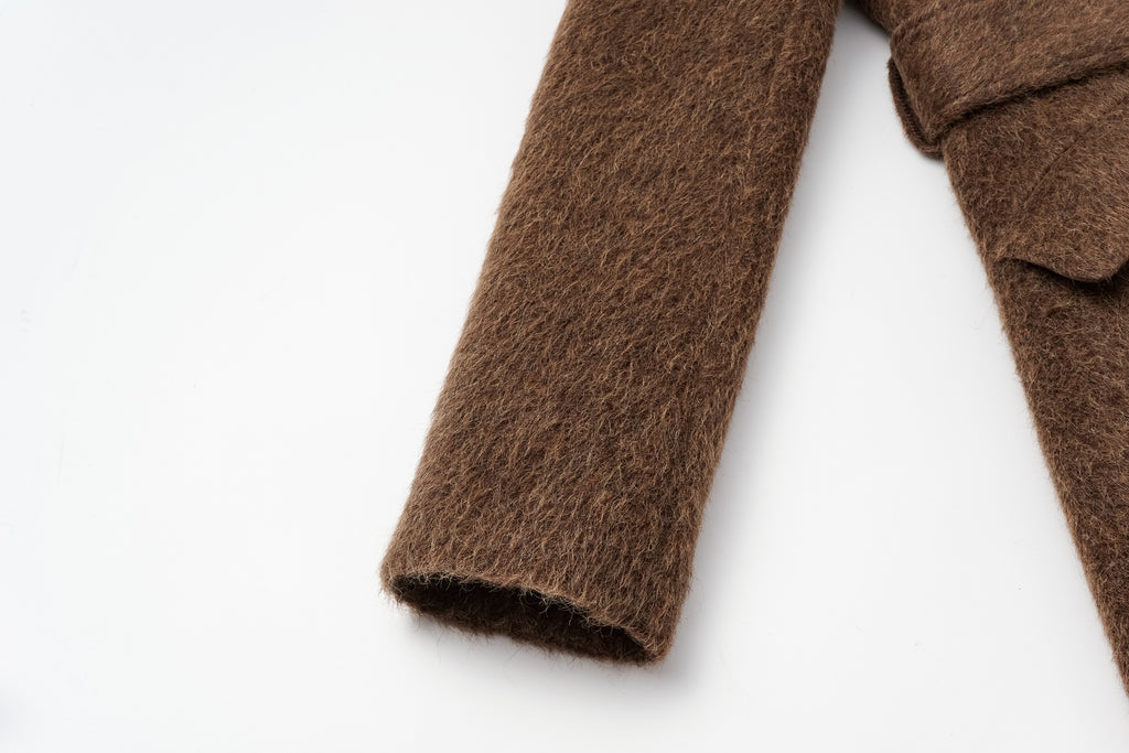 Stand Collar Tie-Waist X-Silhouette Long Coat