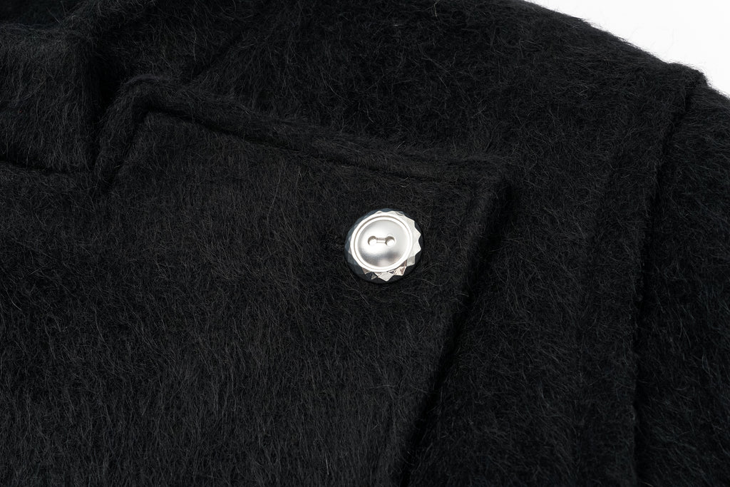 Stand Collar Tie-Waist X-Silhouette Long Coat