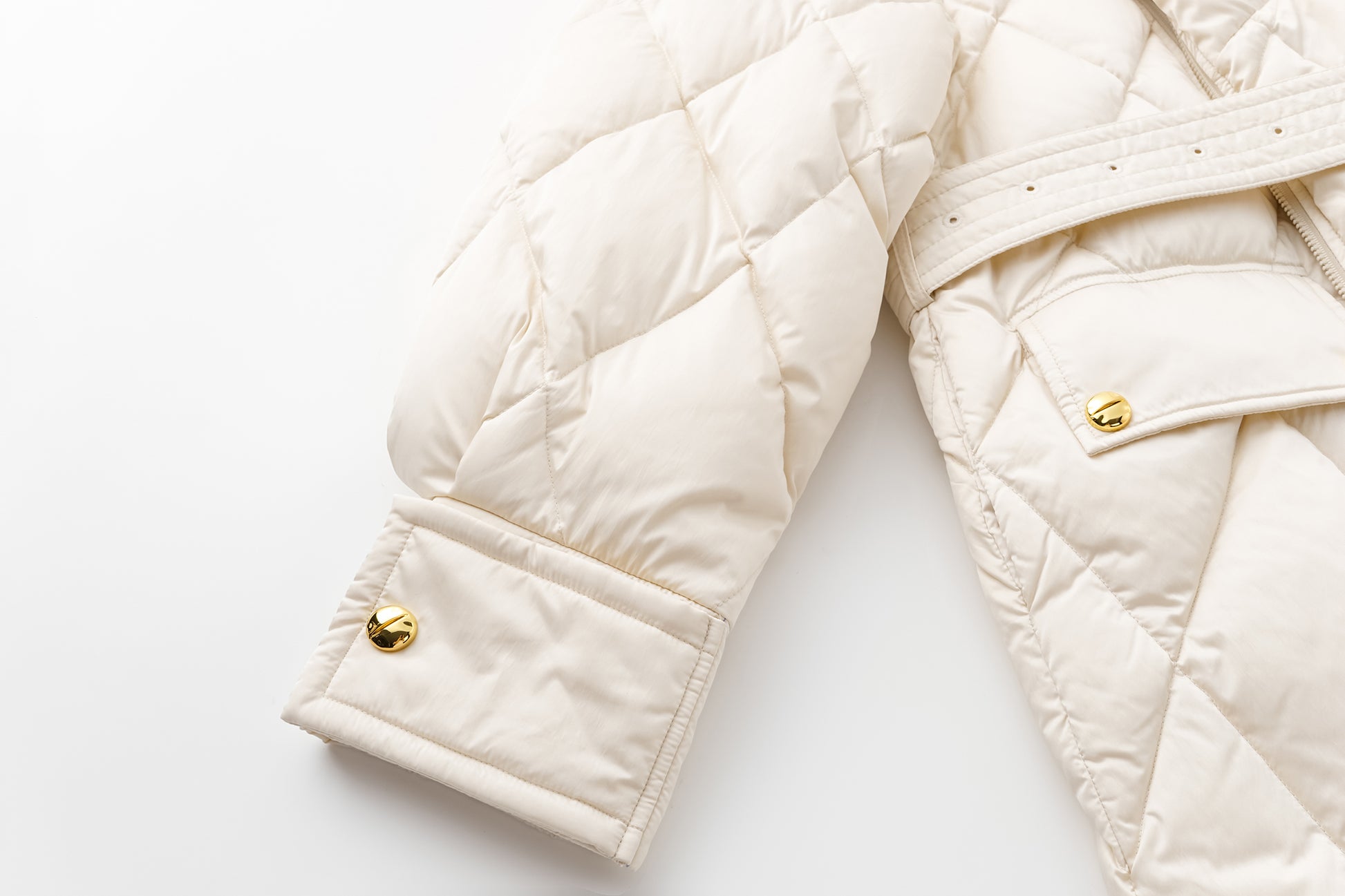 Deconstructed Asymmetric Zip Puffer with Dropped Shoulder and Lantern Sleeves