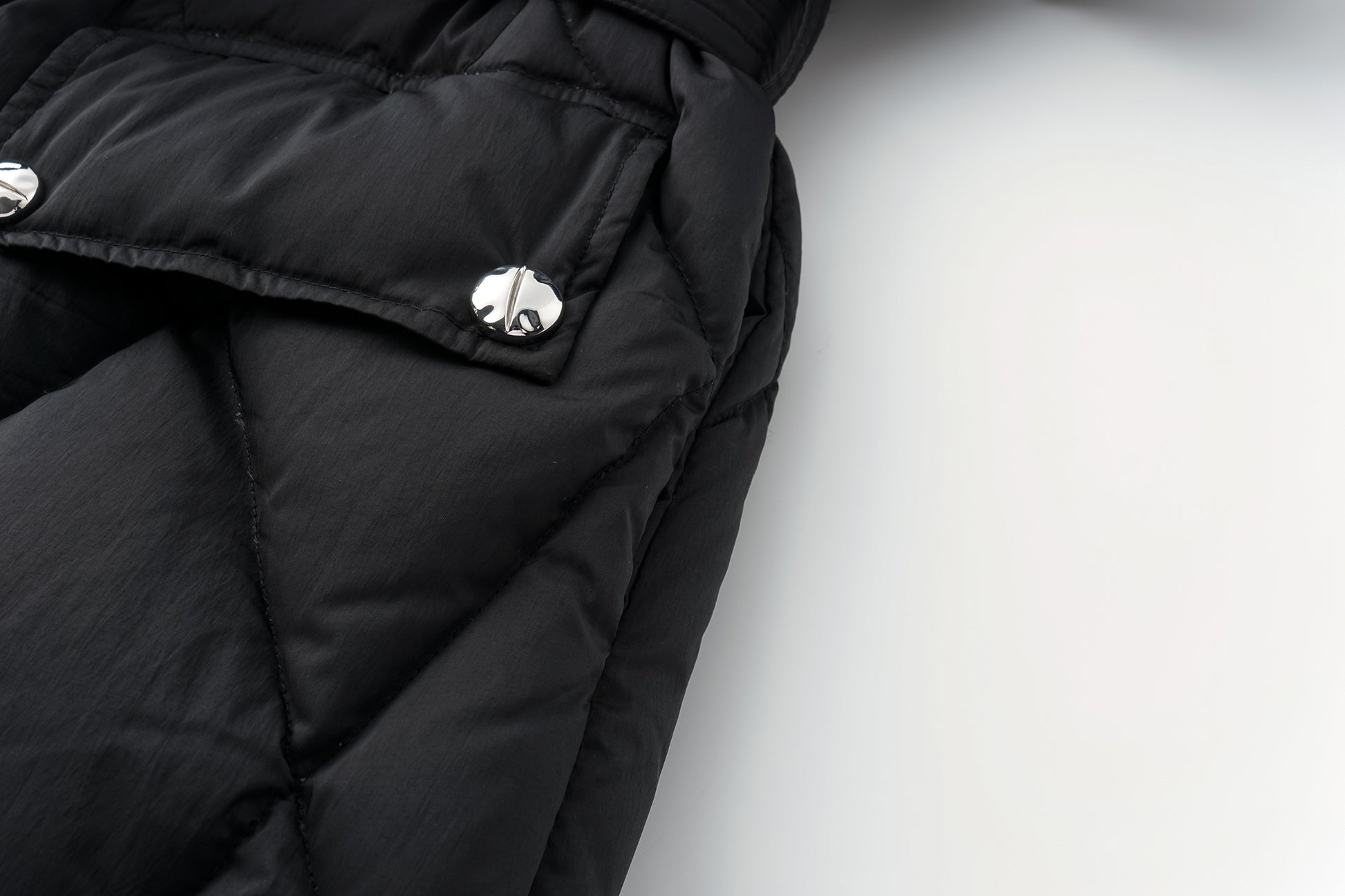 Deconstructed Asymmetric Zip Puffer with Dropped Shoulder and Lantern Sleeves