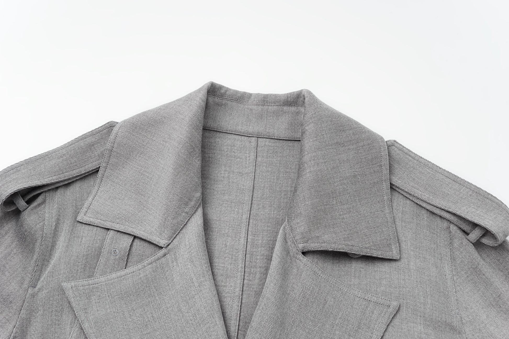 Dropped-Shoulder Oversized Trench Coat