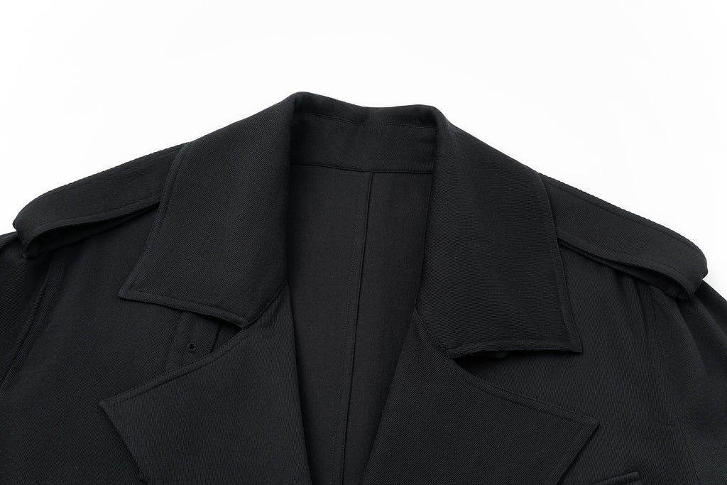 Dropped-Shoulder Oversized Trench Coat