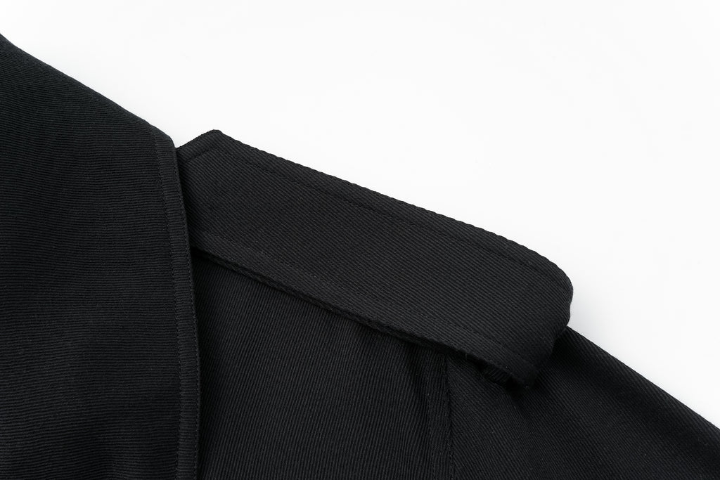 Dropped-Shoulder Oversized Trench Coat