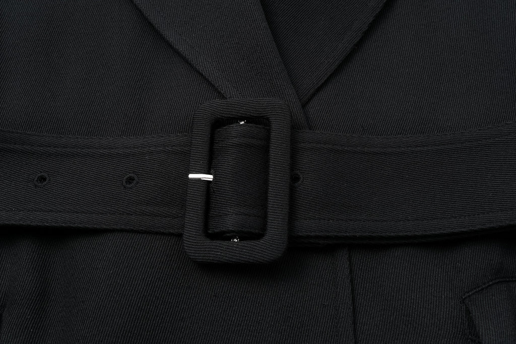 Dropped-Shoulder Oversized Trench Coat