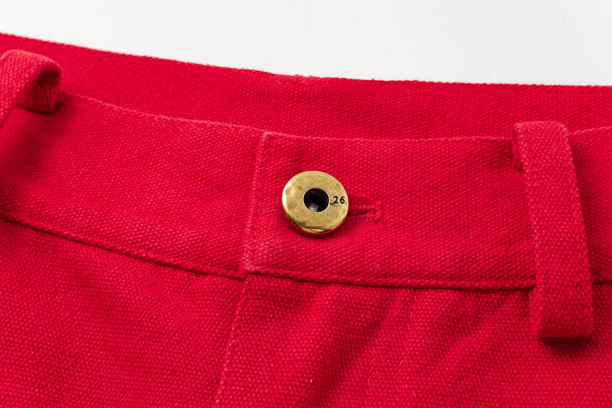 High-Rise Curved Hem Denim Pants