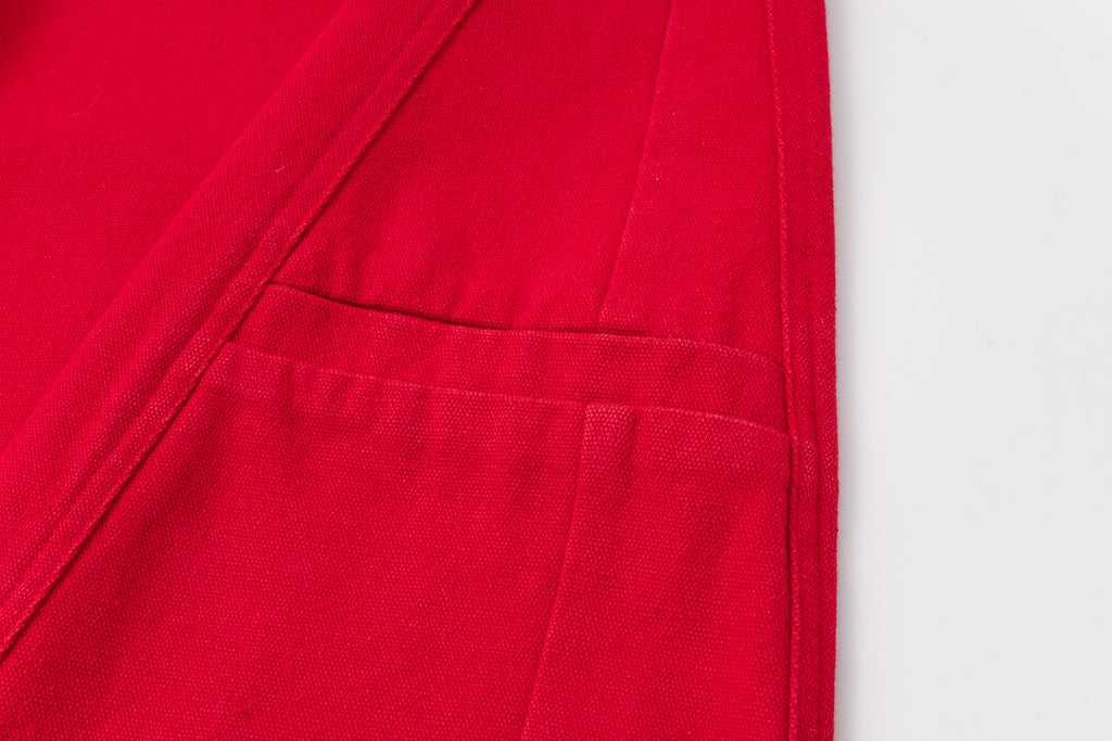 High-Rise Curved Hem Denim Pants