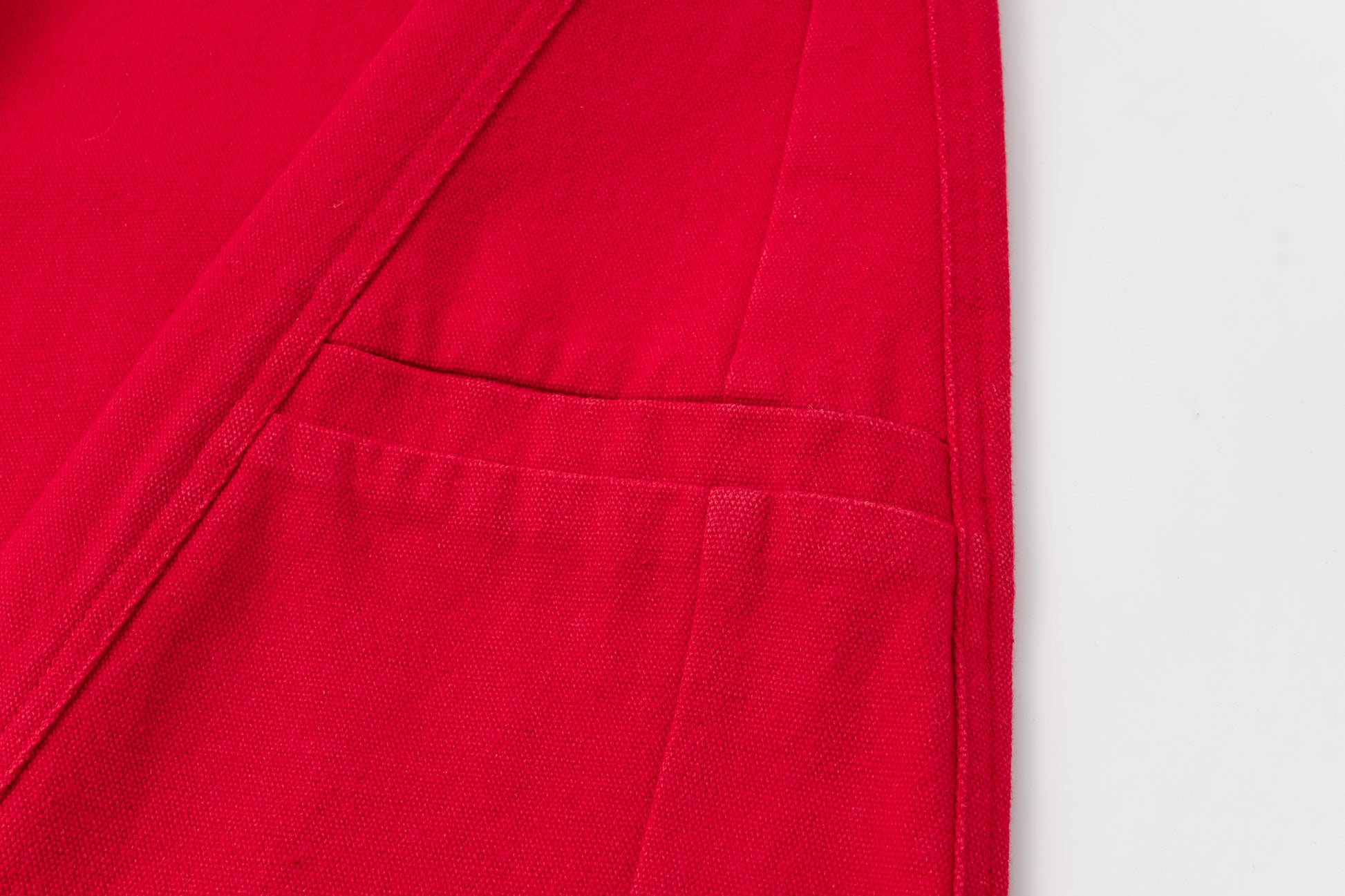 High-Rise Curved Hem Denim Pants