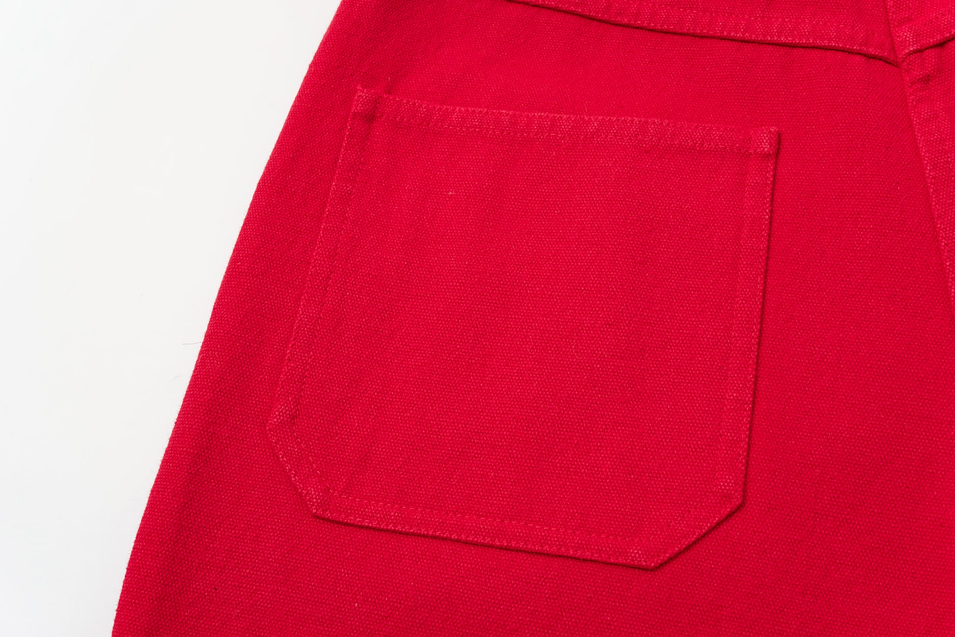 High-Rise Curved Hem Denim Pants