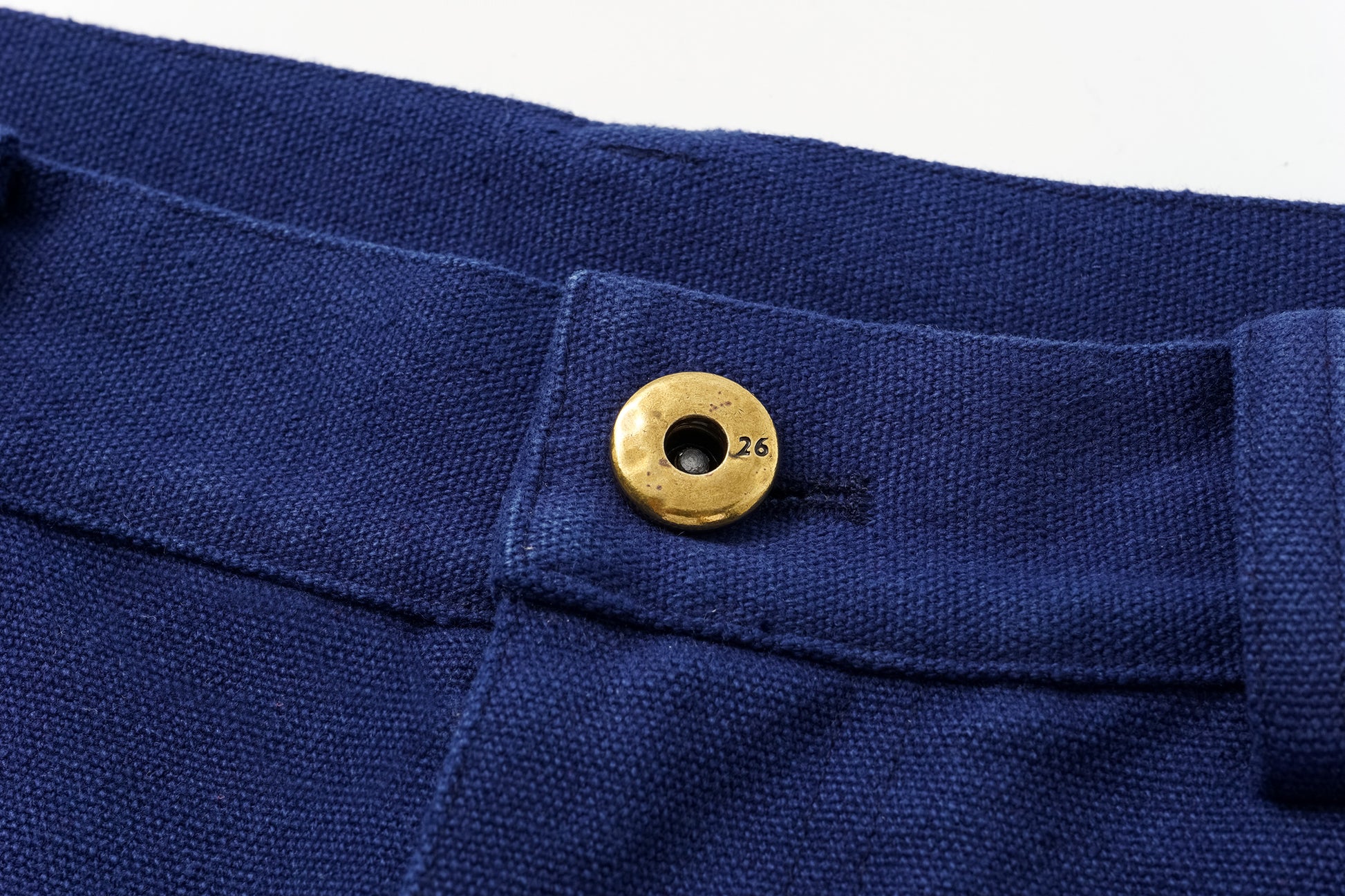 High-Rise Curved Hem Denim Pants