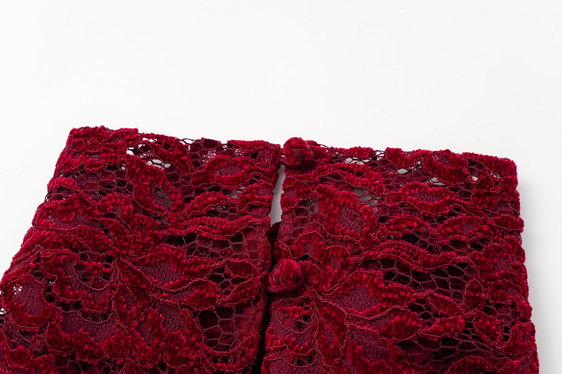 Top with Flocked Lace & Openwork