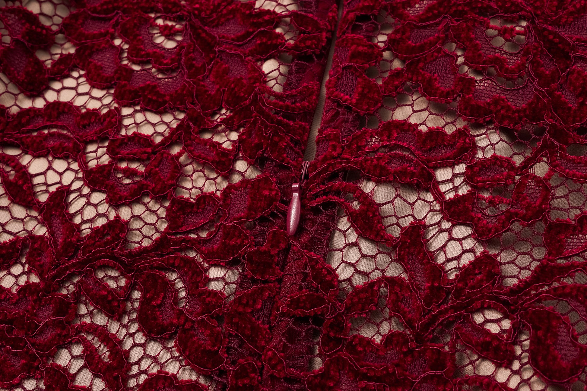 Top with Flocked Lace & Openwork