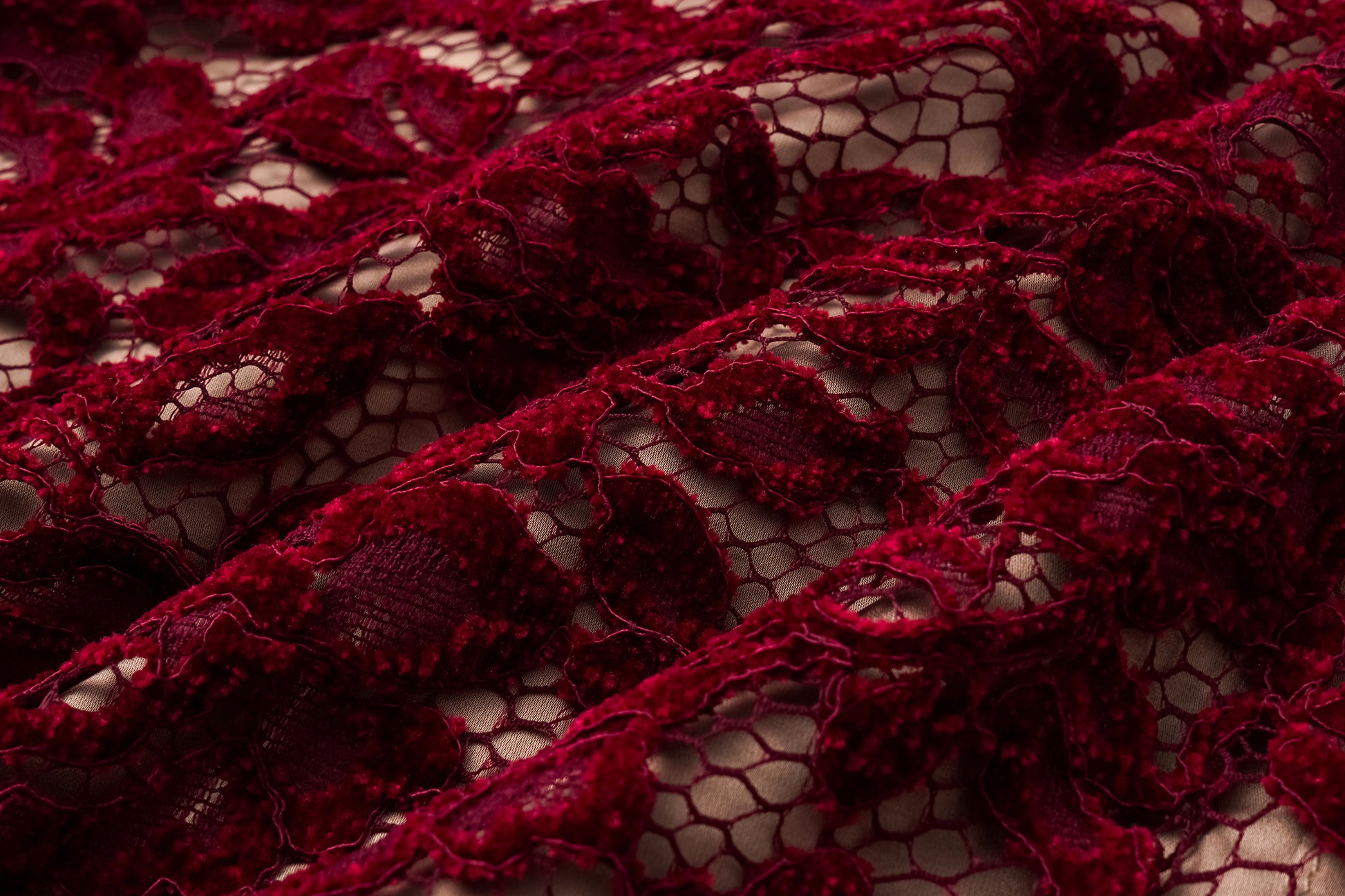 Top with Flocked Lace & Openwork