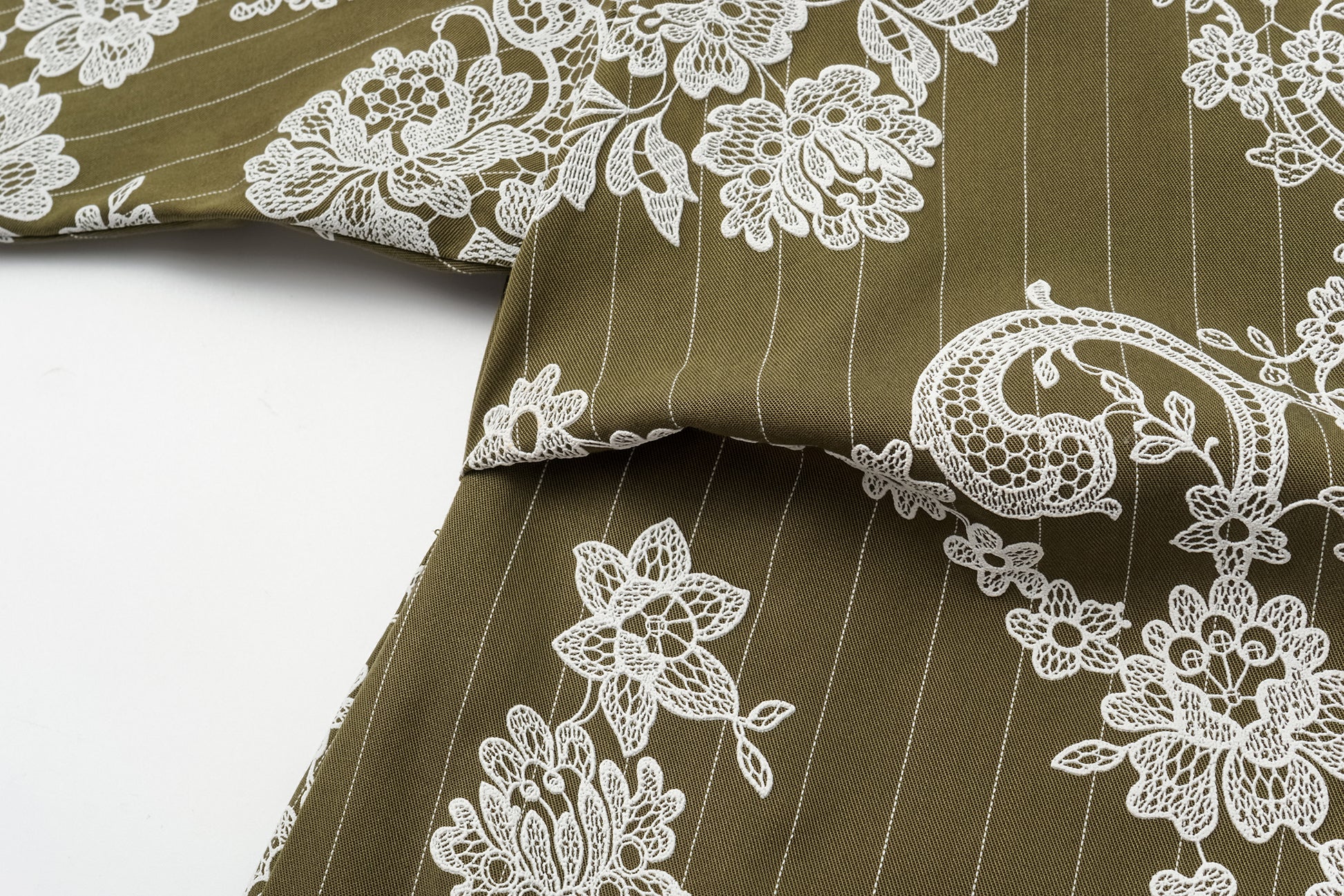 V-Neck Dress with Subtle Raised Print