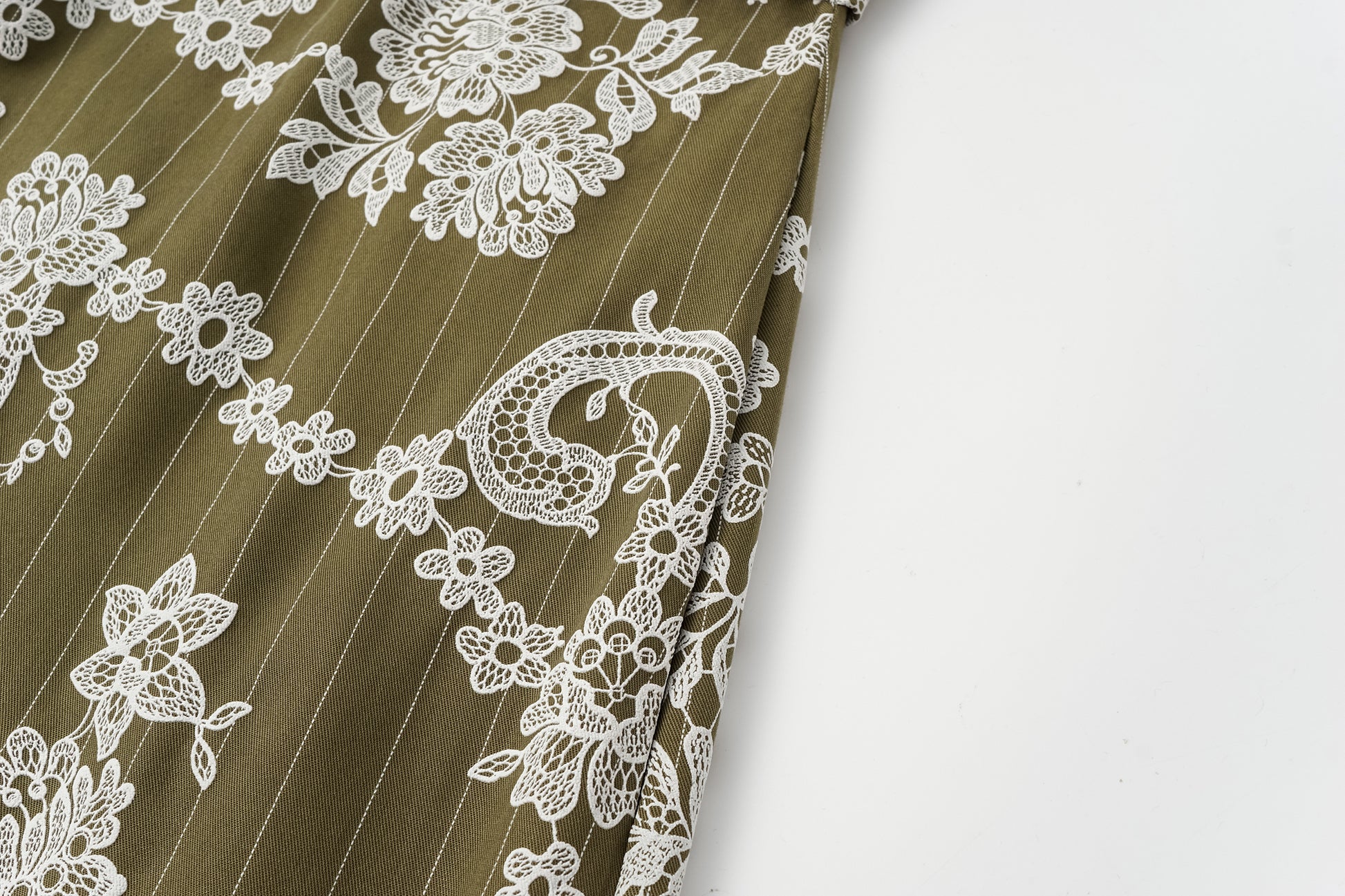 V-Neck Dress with Subtle Raised Print