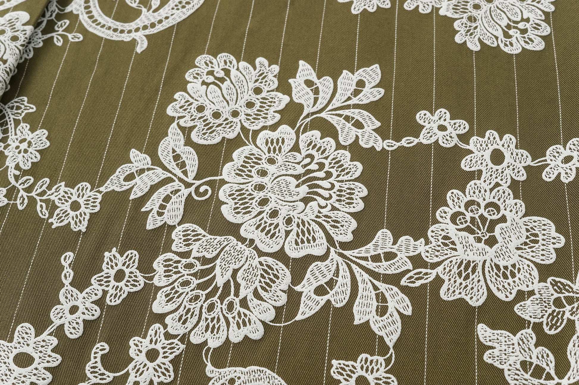 V-Neck Dress with Subtle Raised Print