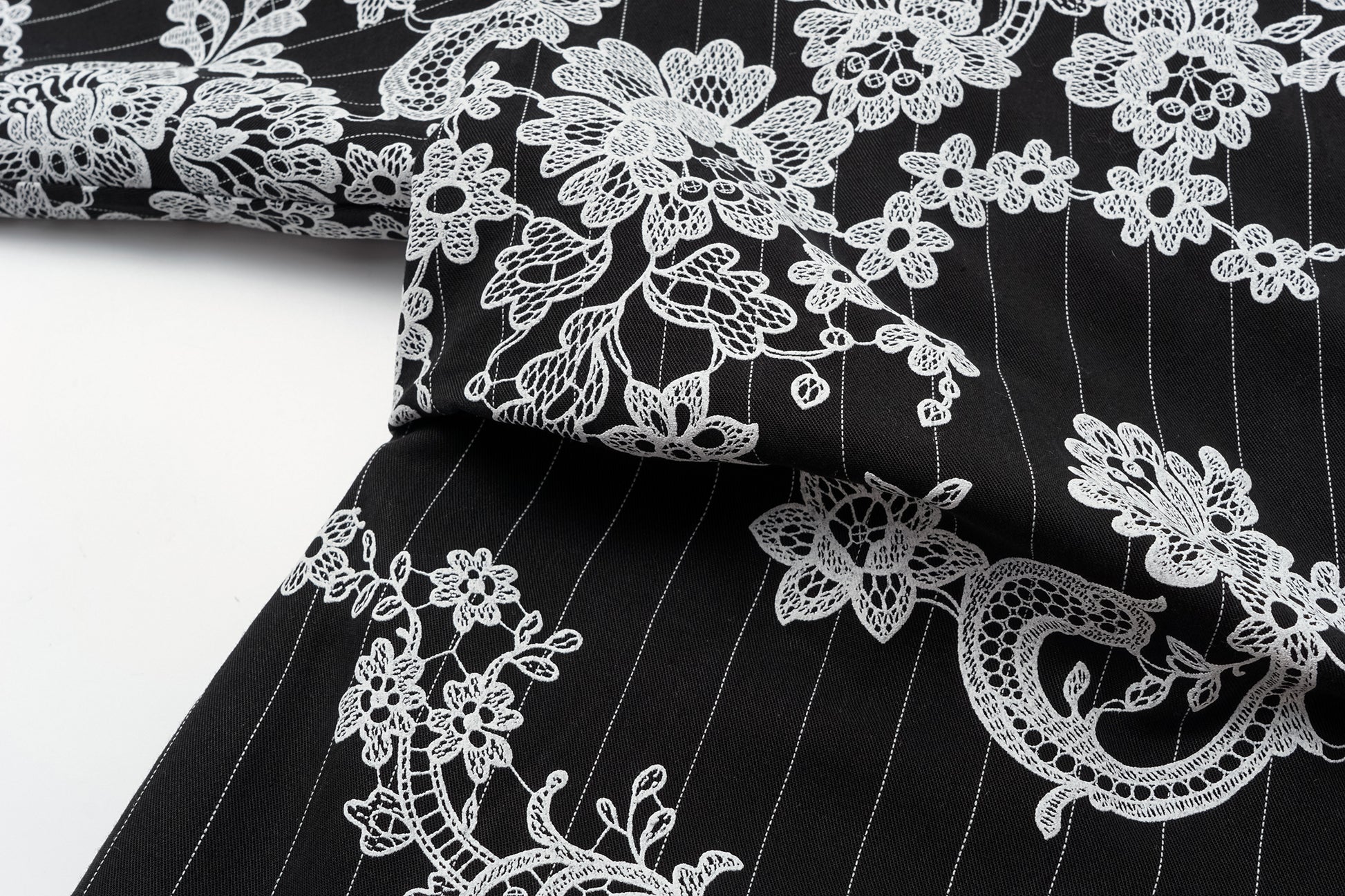 V-Neck Dress with Subtle Raised Print