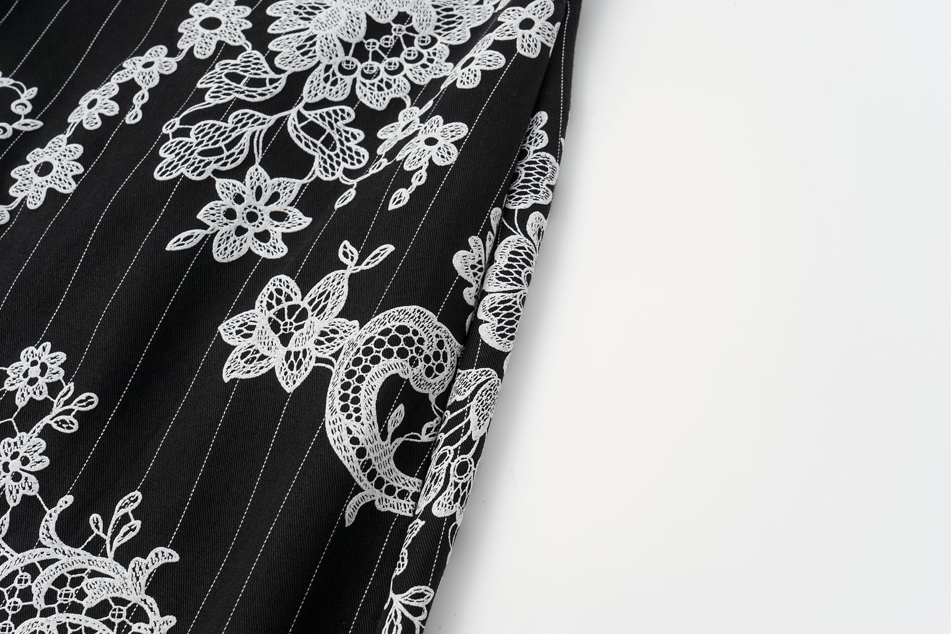 V-Neck Dress with Subtle Raised Print