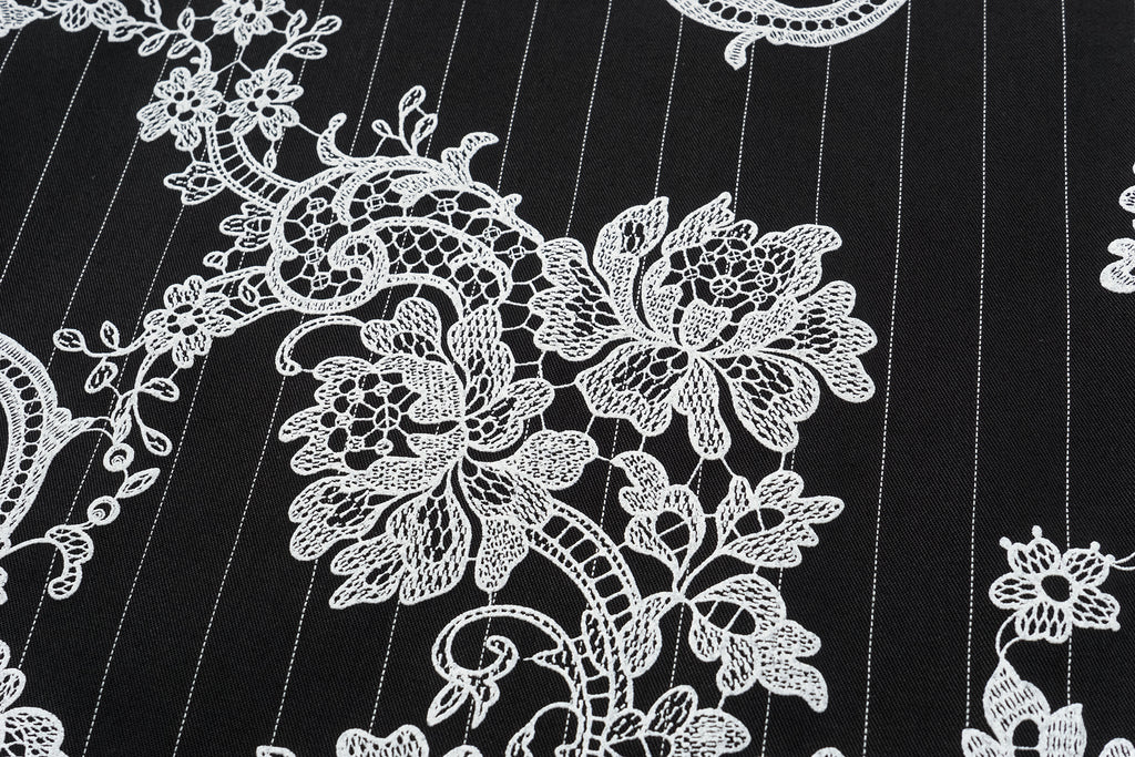 V-Neck Dress with Subtle Raised Print