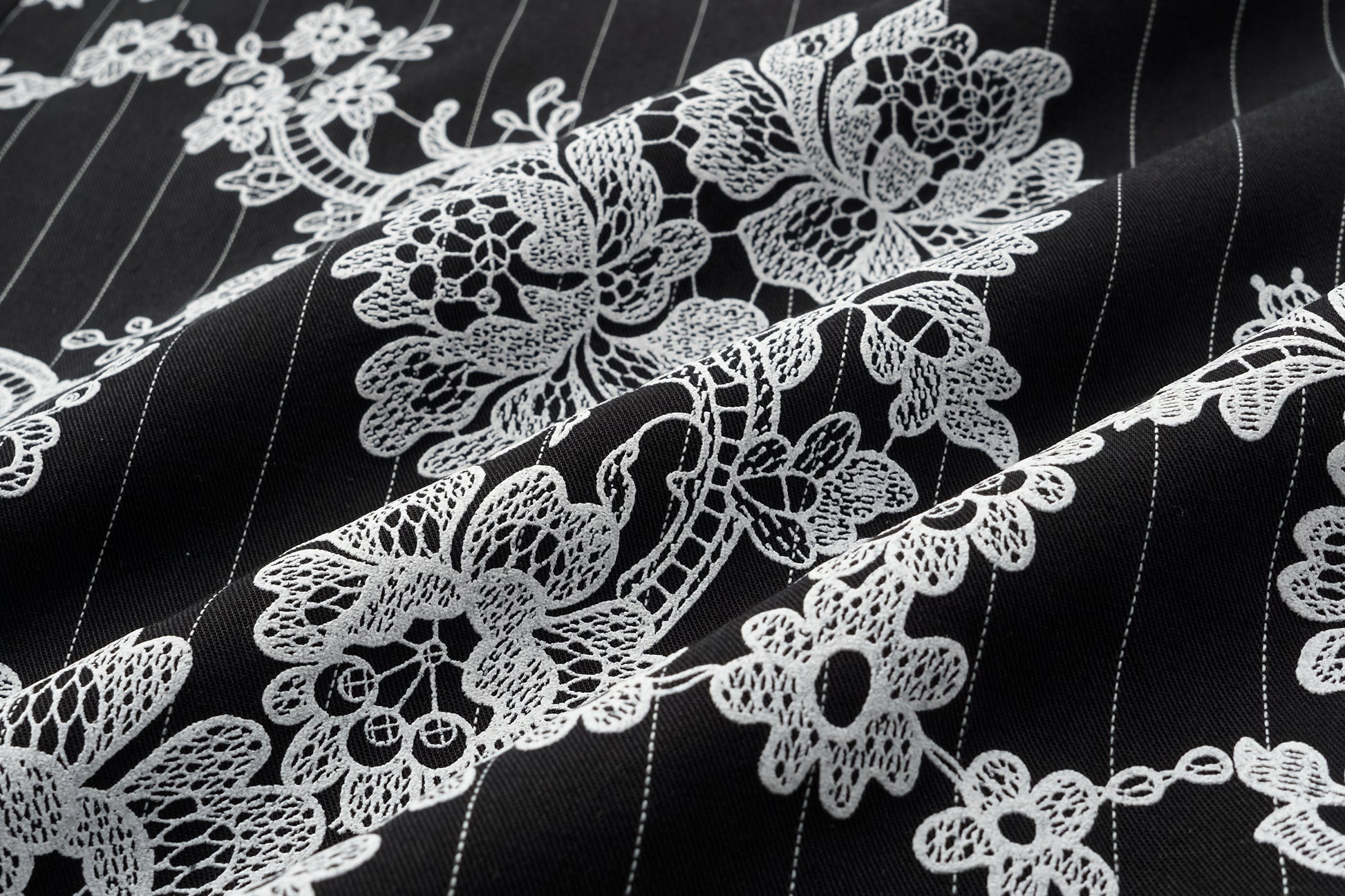 V-Neck Dress with Subtle Raised Print