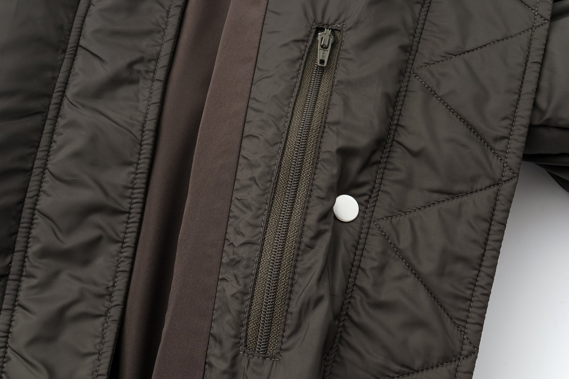 Minimalist Draped Long Down Coat with Structured Shoulder