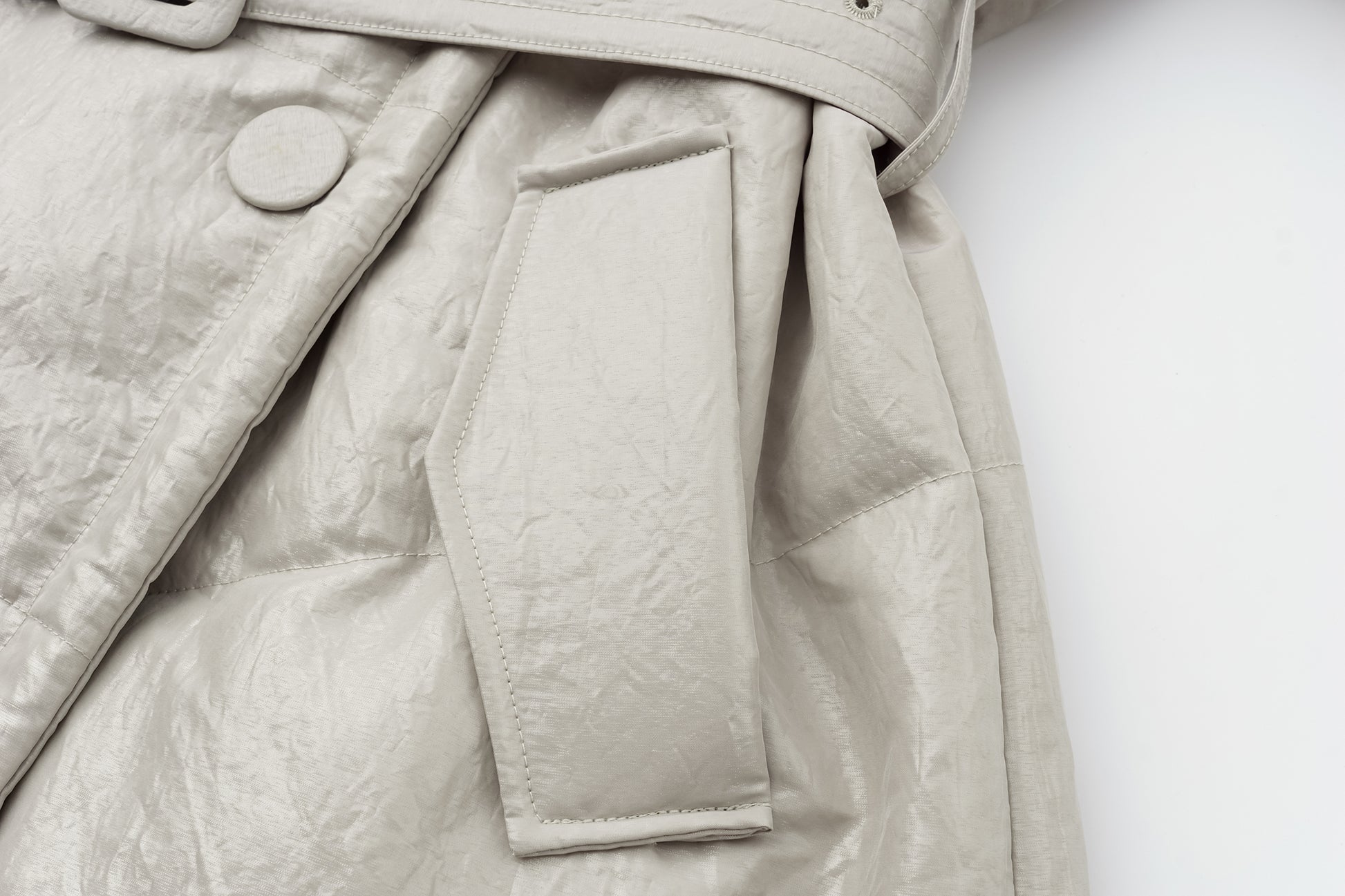 Convertible Lapel Long Down Coat