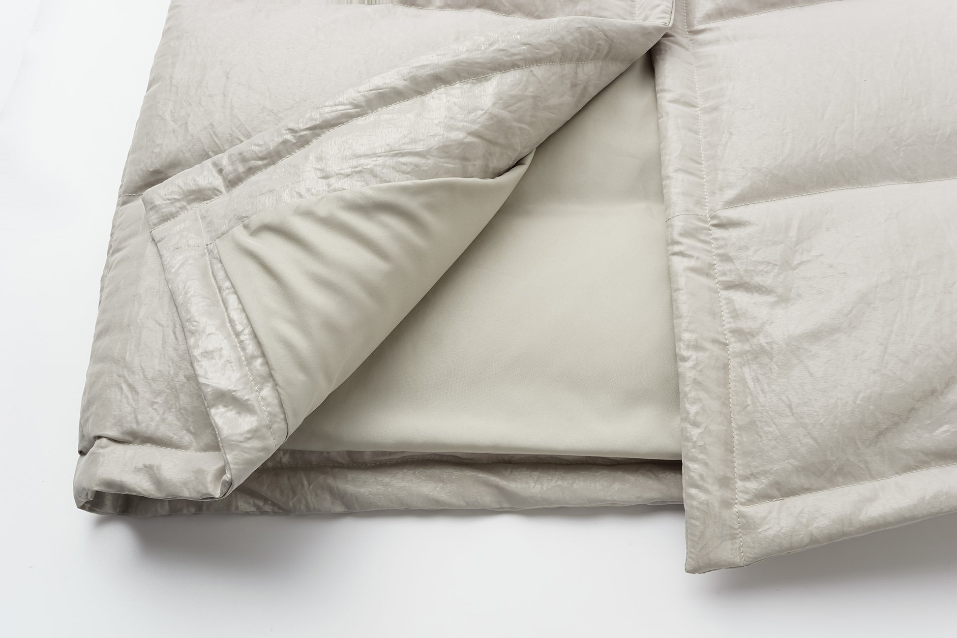 Convertible Lapel Long Down Coat