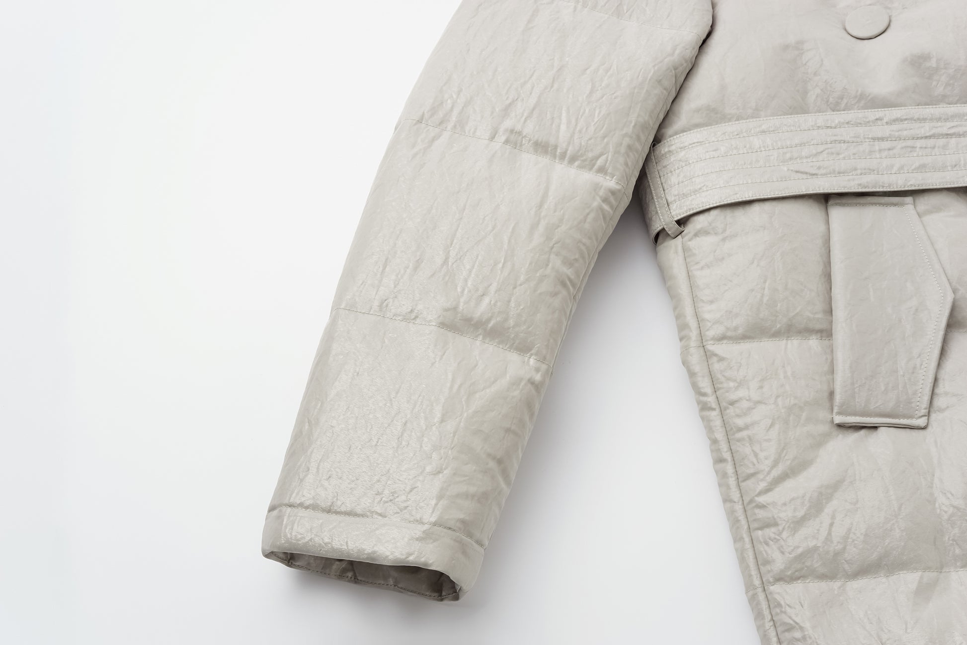 Convertible Lapel Long Down Coat