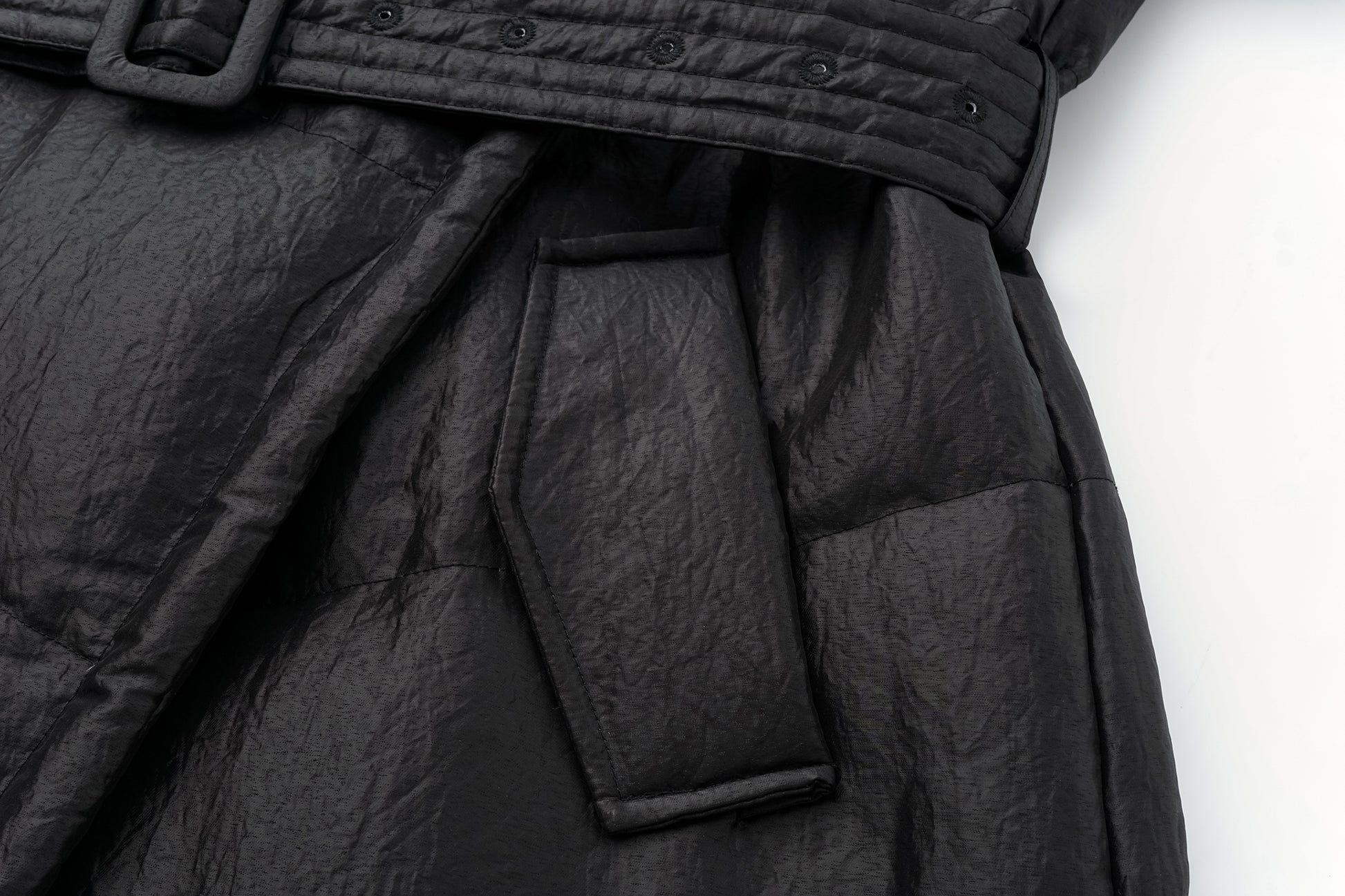 Convertible Lapel Long Down Coat