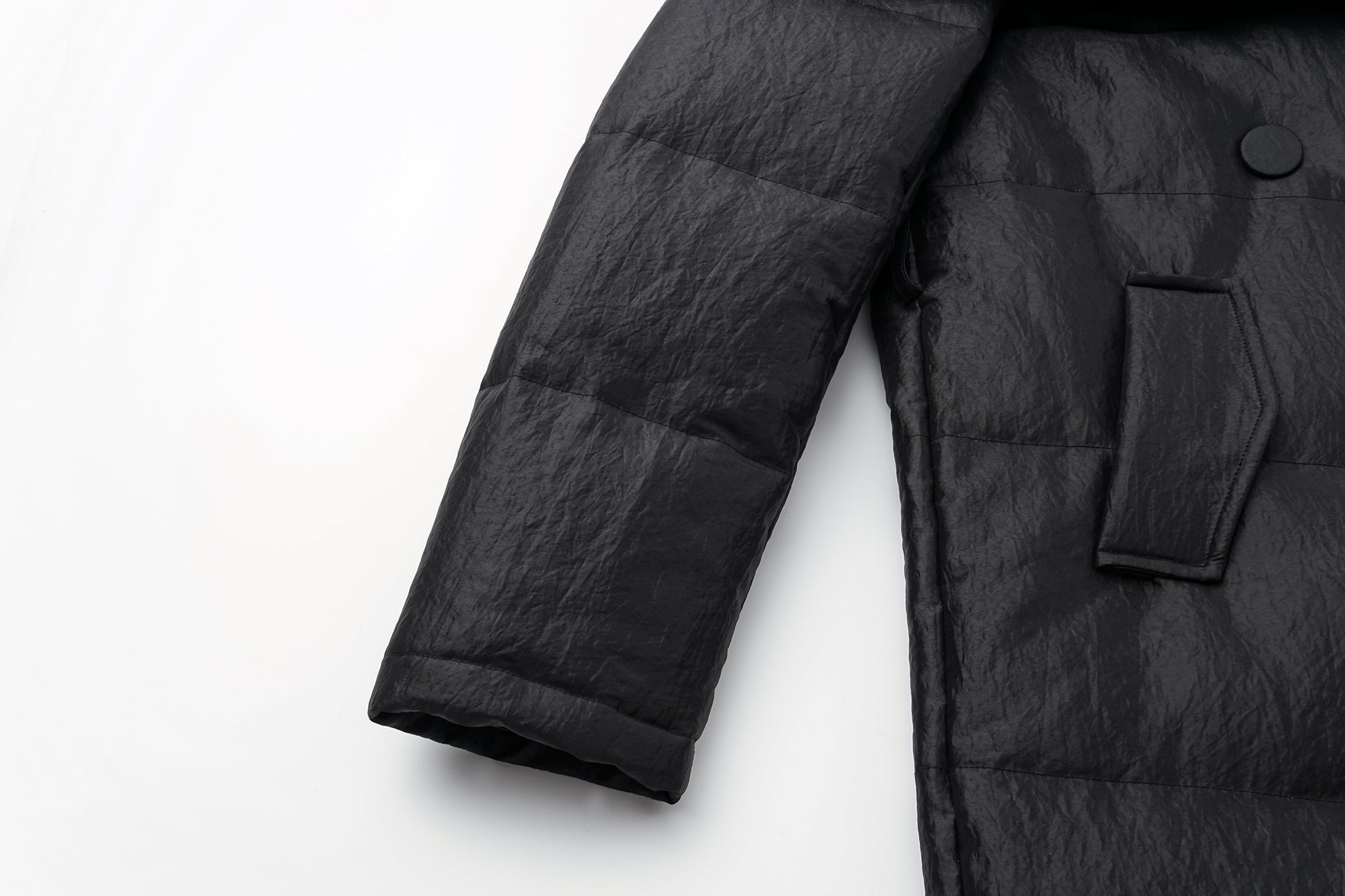 Convertible Lapel Long Down Coat