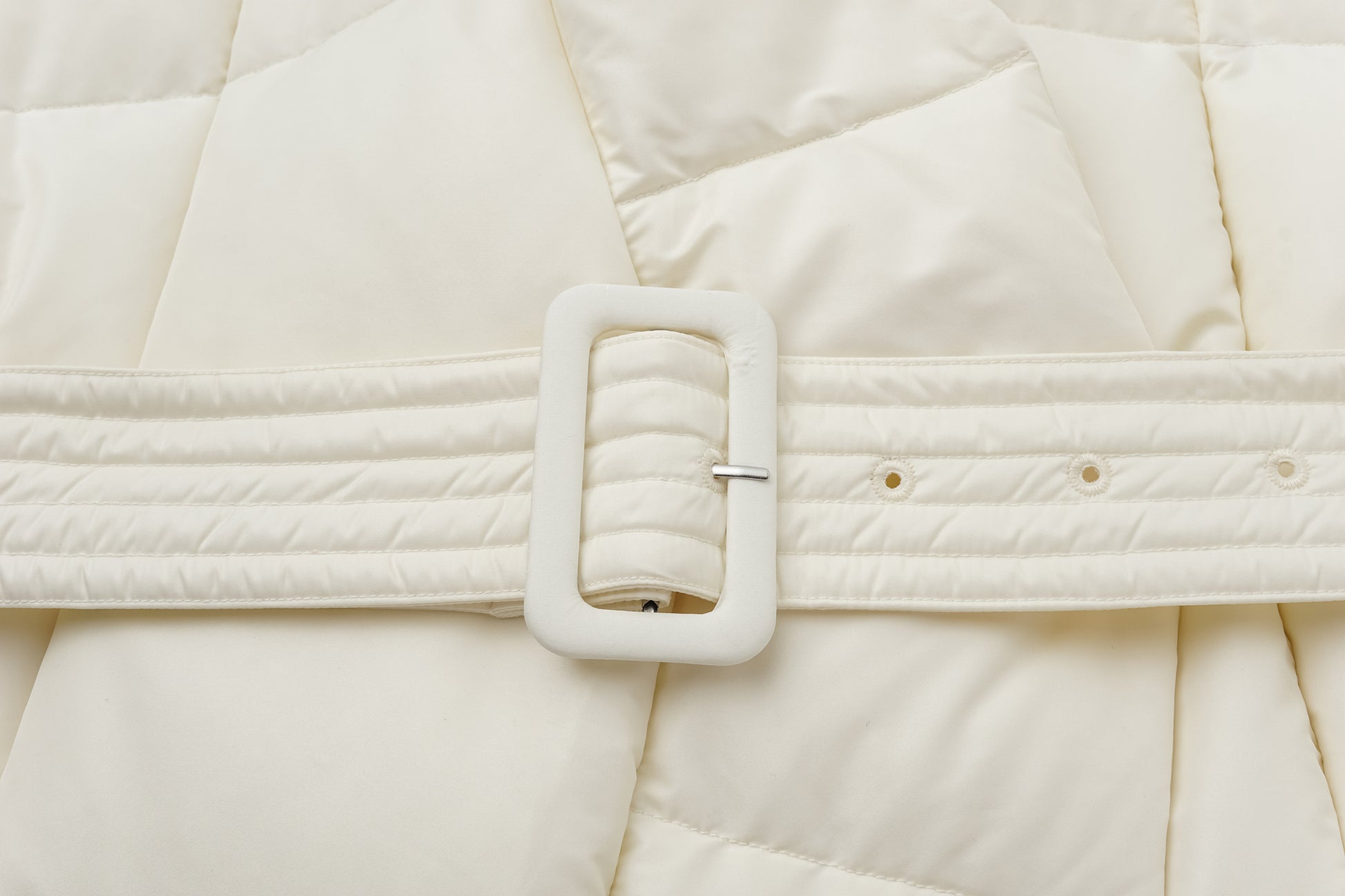 Wrap V-Neck White Goose Down Coat