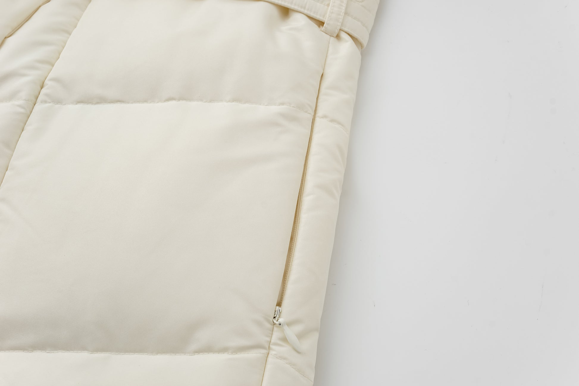 Wrap V-Neck White Goose Down Coat