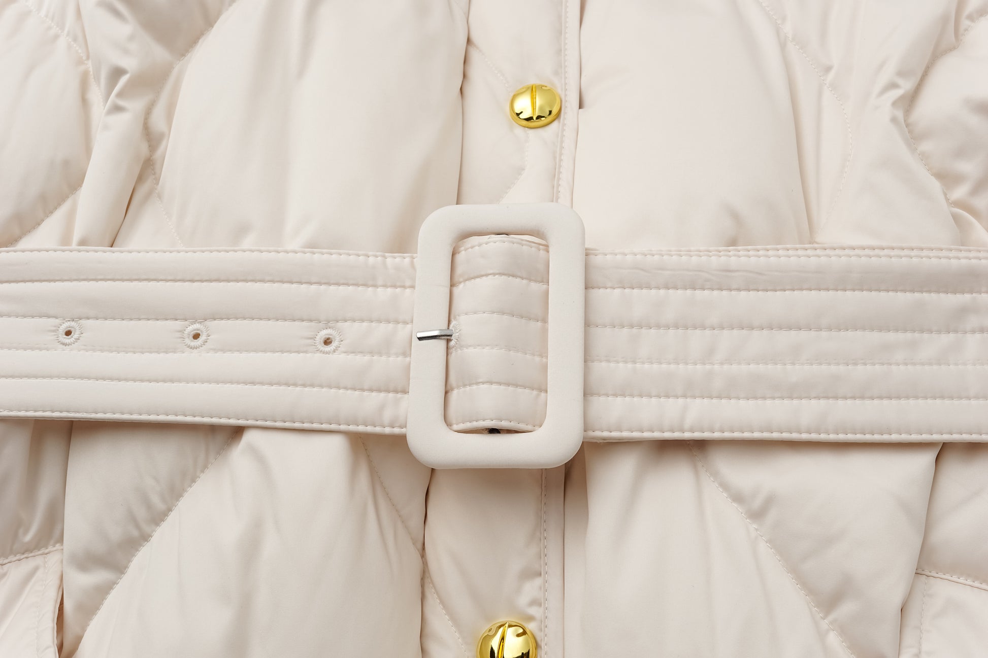 Voluminous Scimitar-Sleeve Long Down Coat