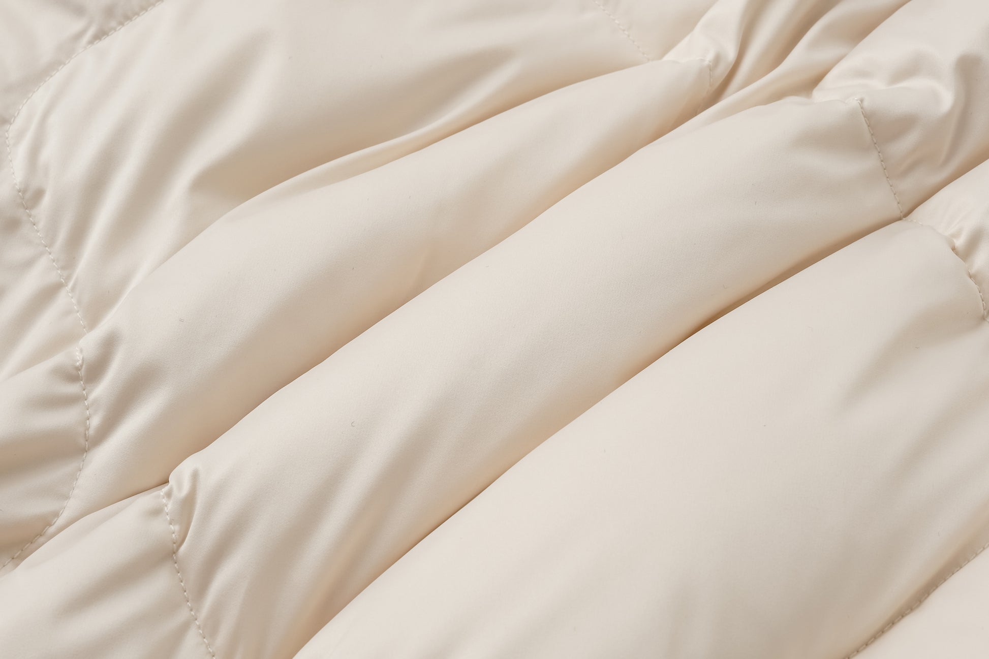 Voluminous Scimitar-Sleeve Long Down Coat