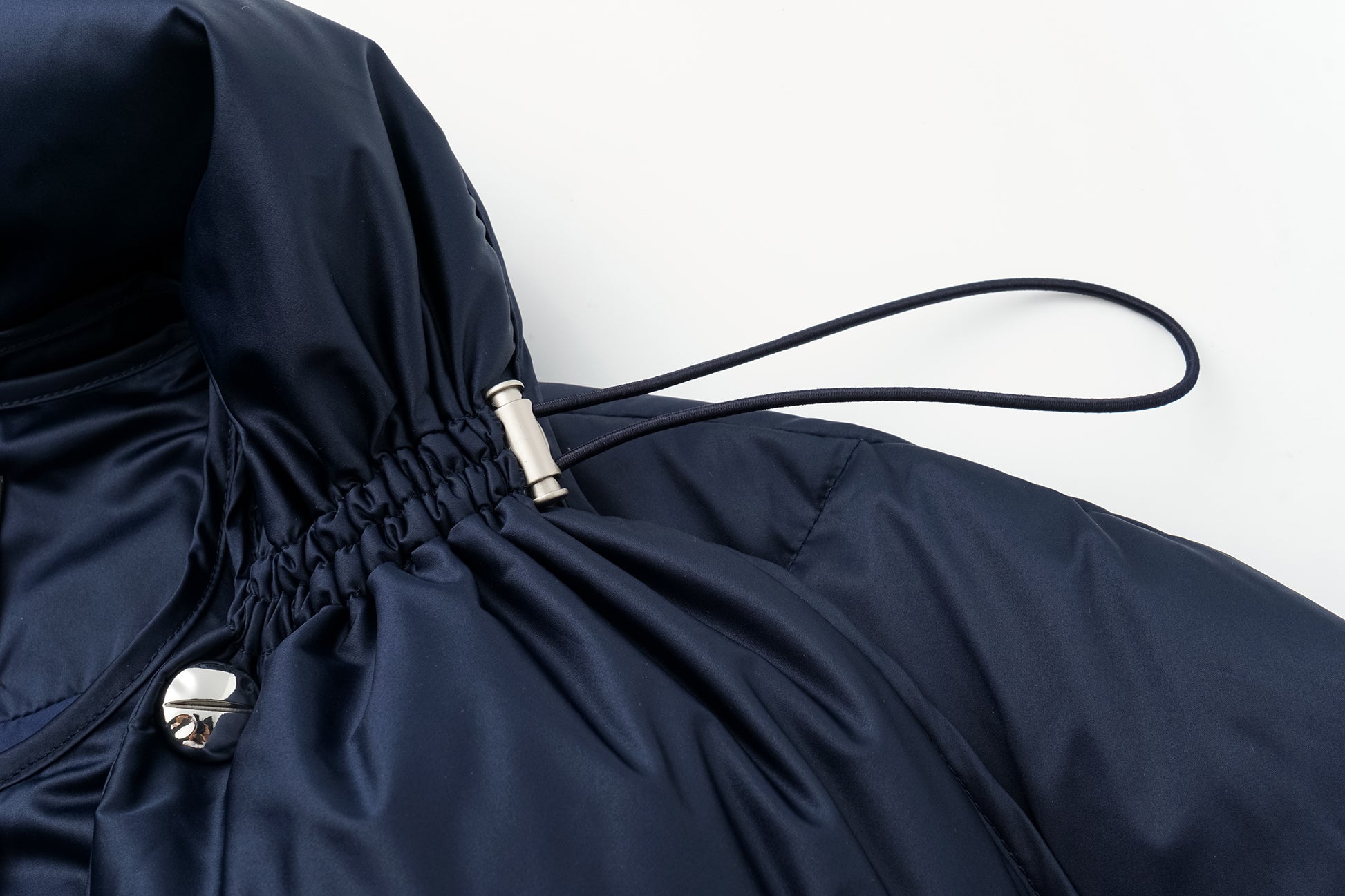 Voluminous Scimitar-Sleeve Long Down Coat